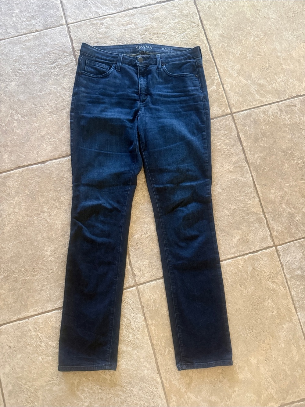 SPANX Skinny Jeans in Dark Indigo Blue